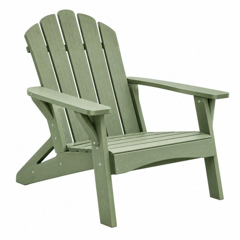 Fauteuil de jardin Adirondack 83 x 79 x 95 cm vert en plastique aspect bois