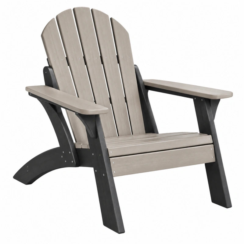Fauteuil Adirondack 83 x 79 x 98 cm gris et noir pour extérieur