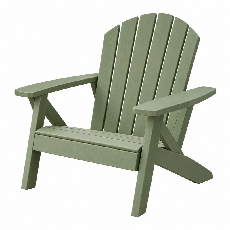 Fauteuil de jardin Adirondack 80 x 76 x 95 cm en plastique vert sauge avec accoudoirs