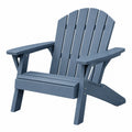 Fauteuil de jardin Adirondack 83 x 80 x 95 cm en plastique bleu avec accoudoirs